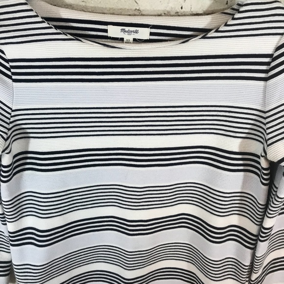 Madewell Gallerist Ponte Striped Top Blouse - Picture 4 of 7